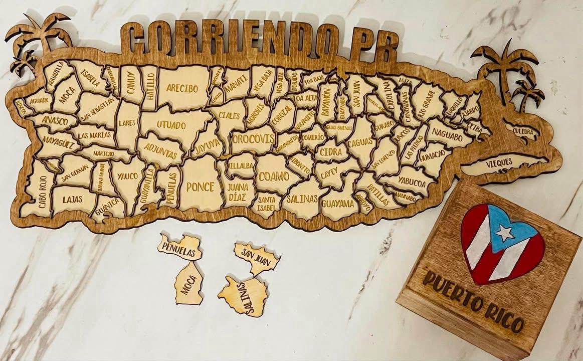 Mapa Puzzle de Puerto Rico Personalizable 🇵🇷