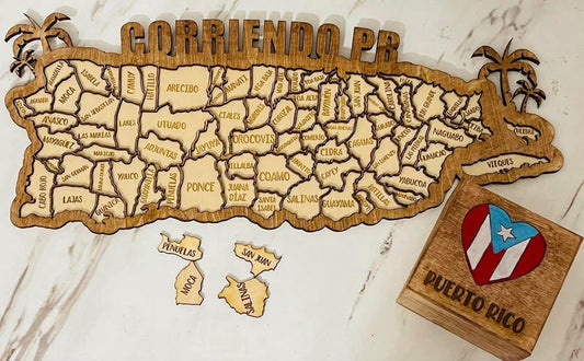 Mapa Puzzle de Puerto Rico Personalizable 🇵🇷