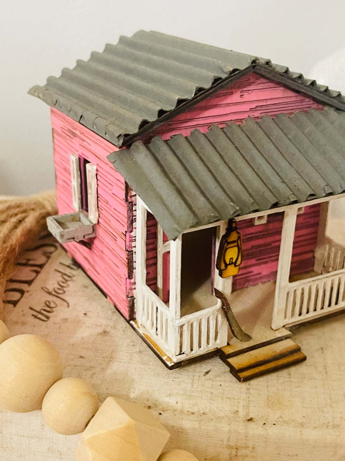 Mini Casita jíbara de madera, armada y pintada 🏡🇵🇷
