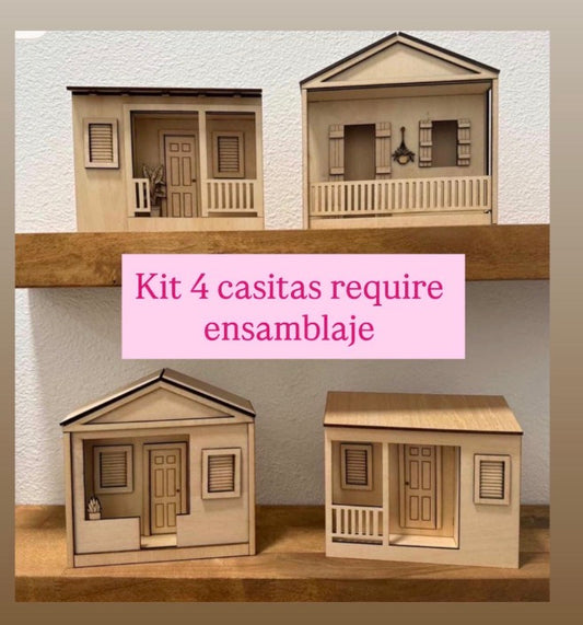 Casita puertorriqueña de madera para armar y pintar | Kit DIY