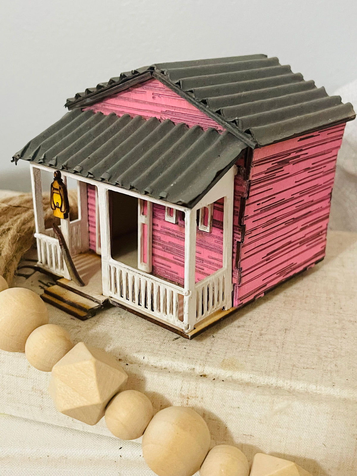 Mini Casita jíbara de madera, armada y pintada 🏡🇵🇷